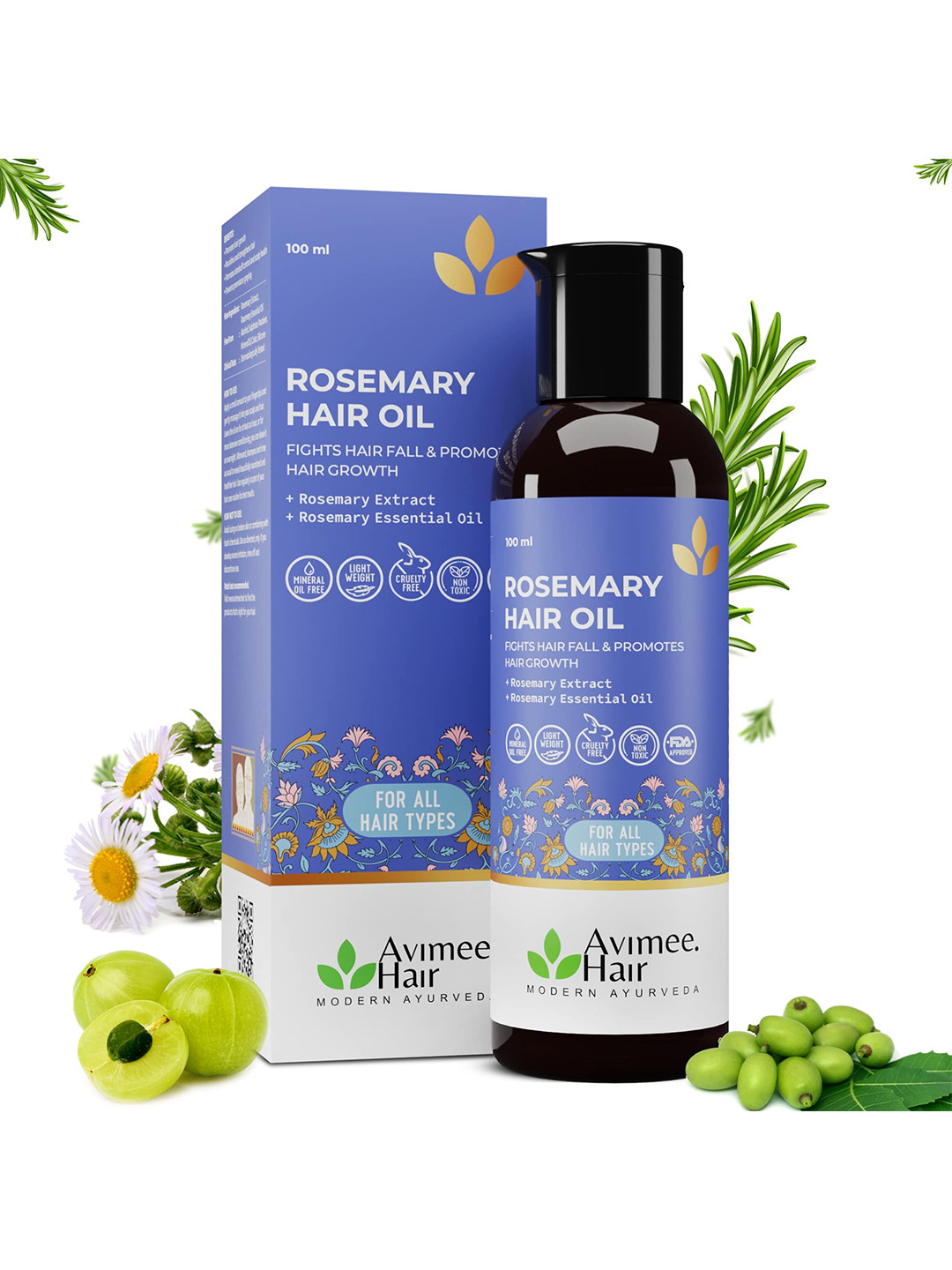 Avimee Herbal Rosemary Hair Oil For Hair Growth - 100 ml