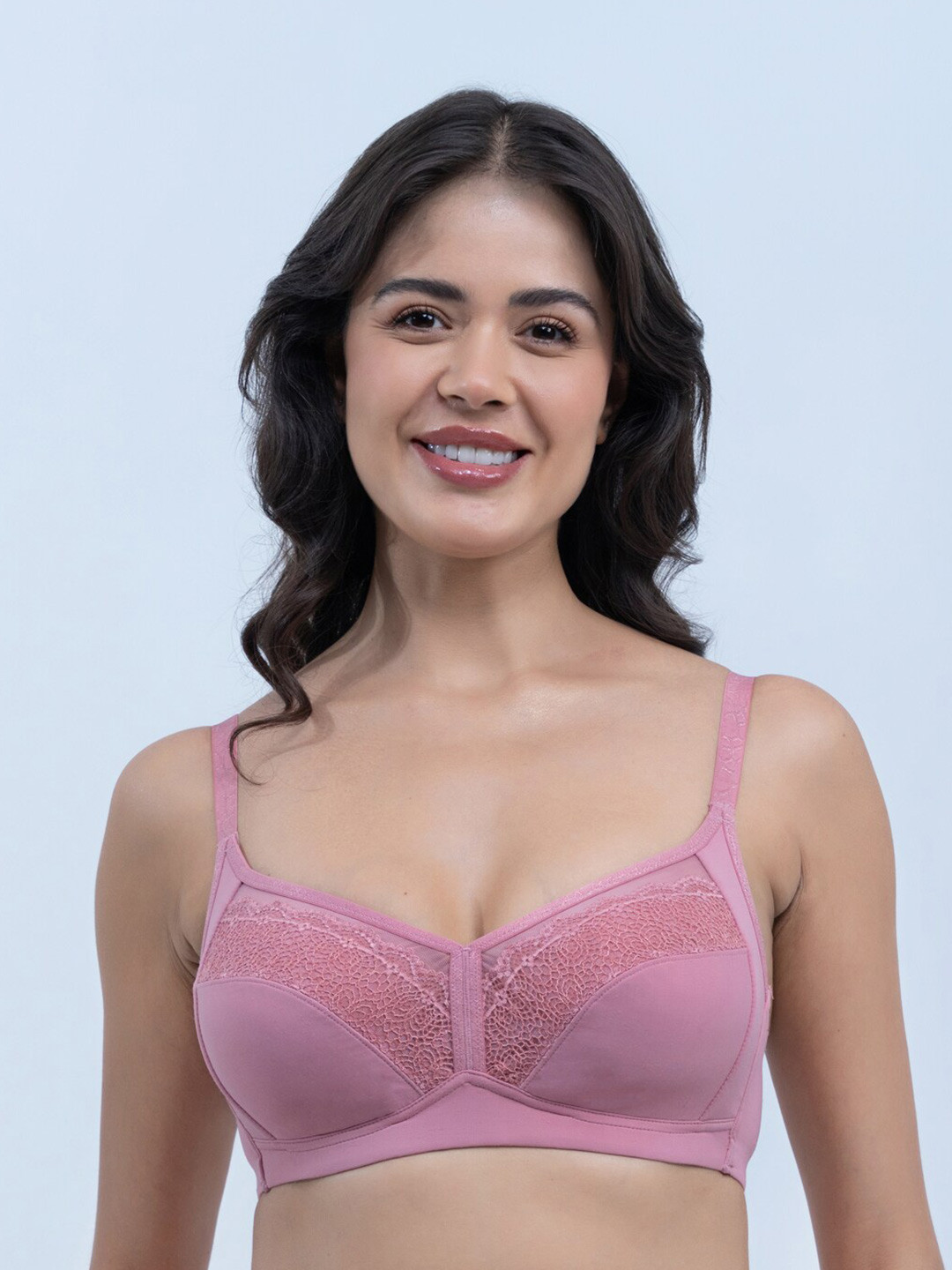 Soie Floral Self Design Full Coverage T-shirt Bra with All Day Comfort