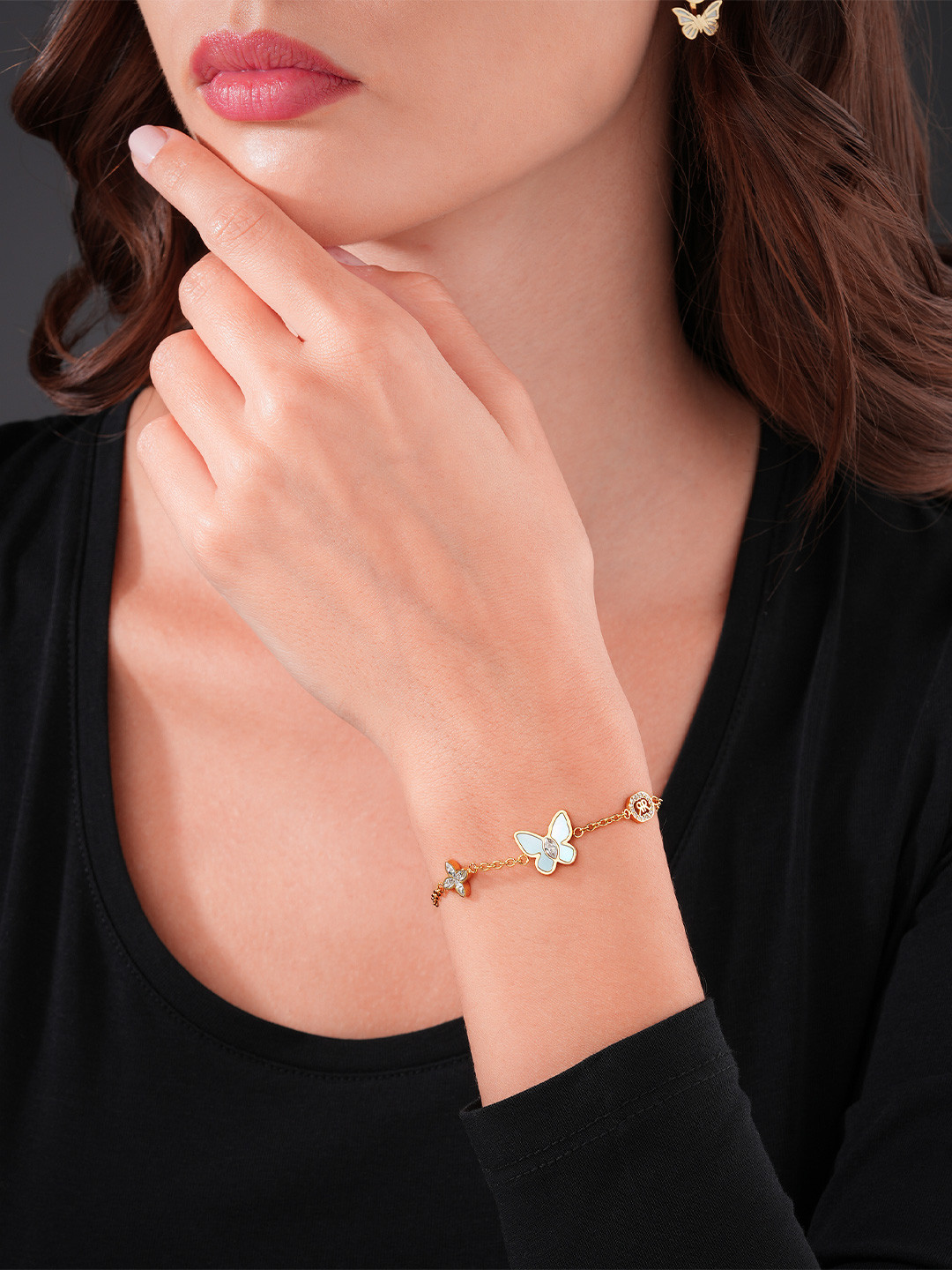 Cerruti 1881 Stone-Studded Stainless Steel Wraparound Bracelet