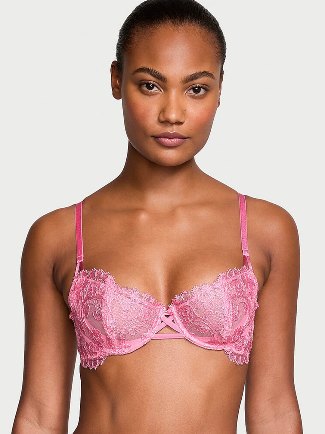 Victoria's Secret Dream Angels Wicked Unlined Boho Floral Embroidery Balconette Embellished Bra