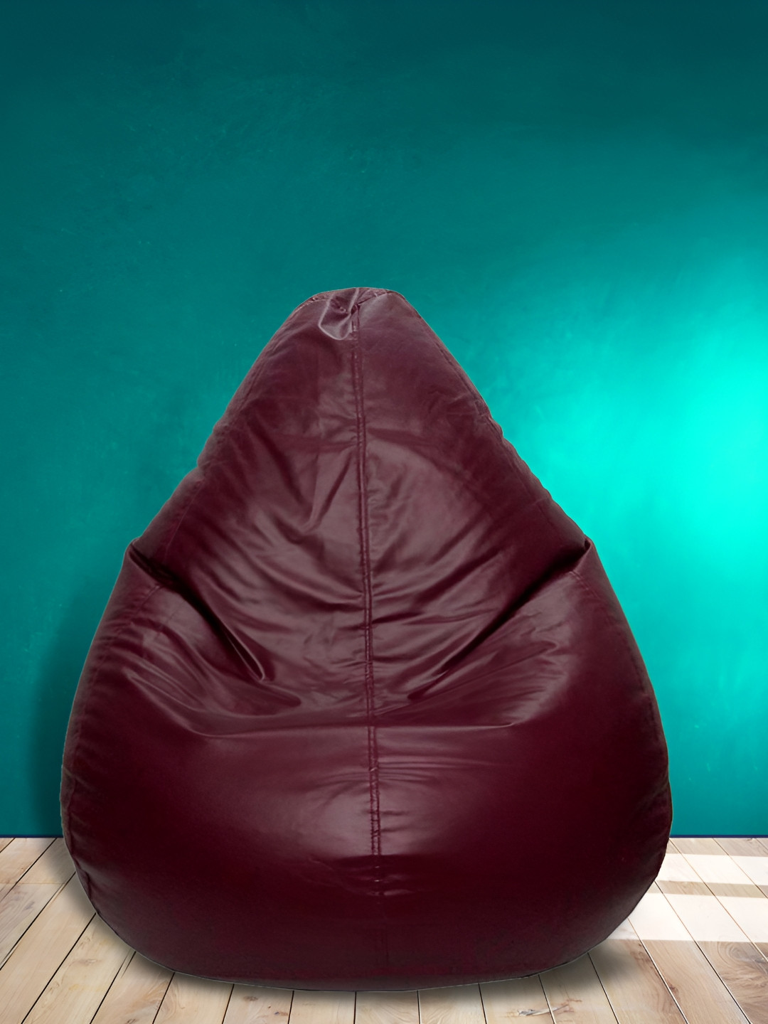 SHIRA 24 Maroon Leatherette Tear Drop Bean Bag Cover