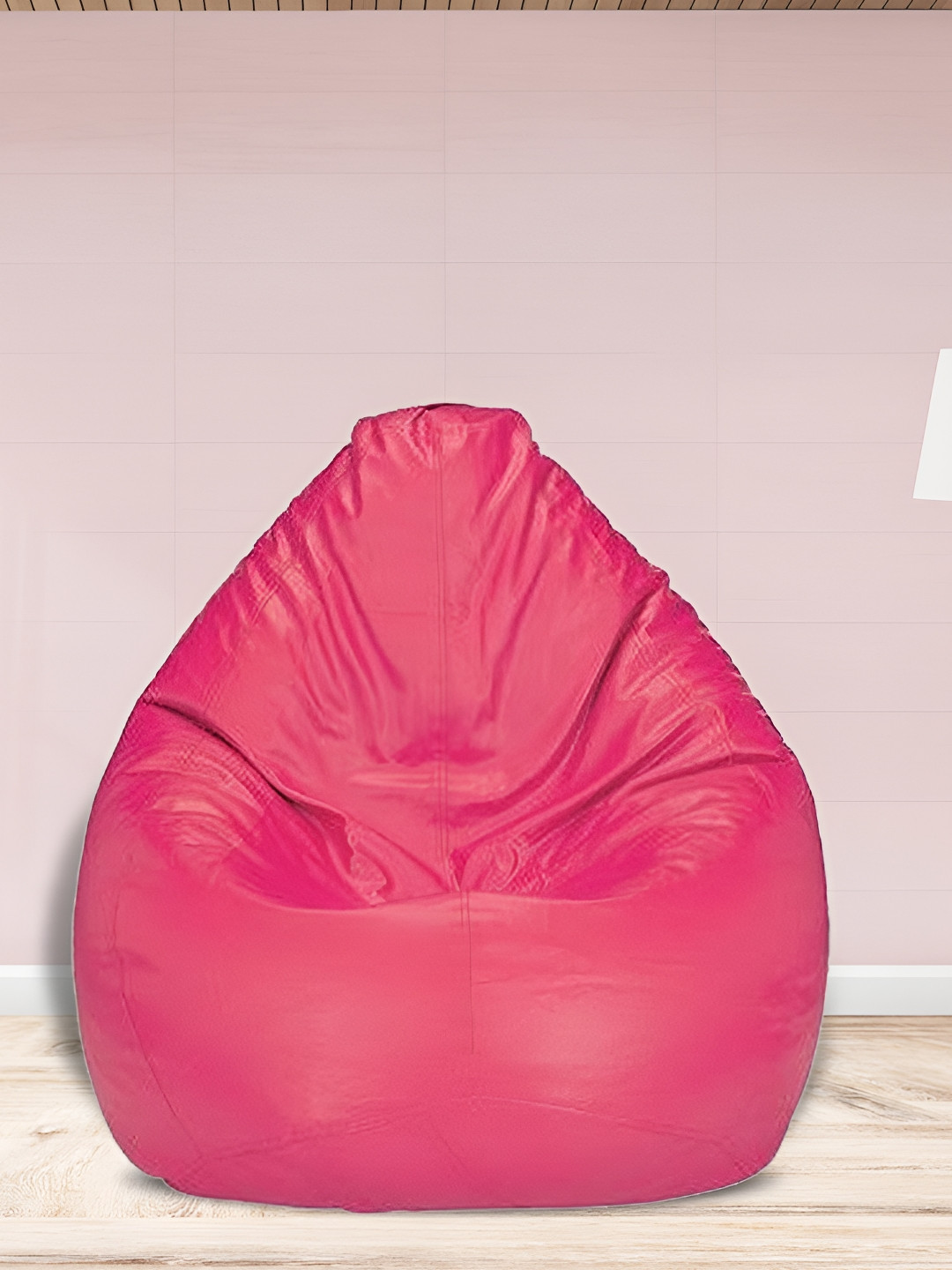 SHIRA 24 Pink Leatherette Tear Drop Bean Bag Cover
