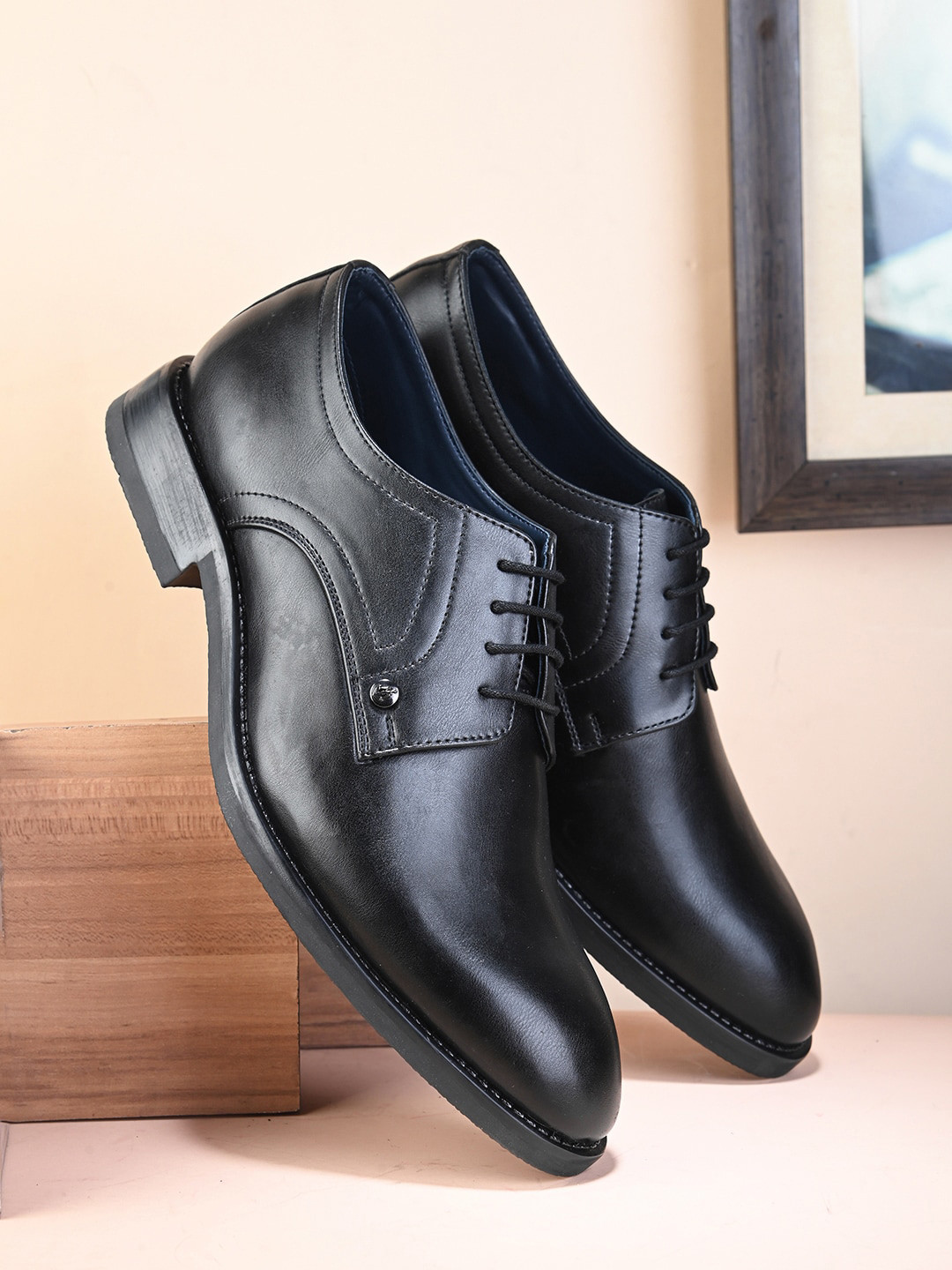 MICHAEL ANGELO Men Leather Formal Derby Shoes