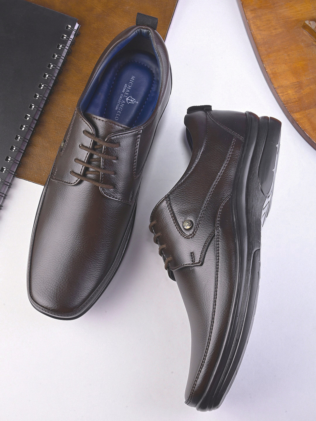 MICHAEL ANGELO Men Formal Leather Derby Shoes