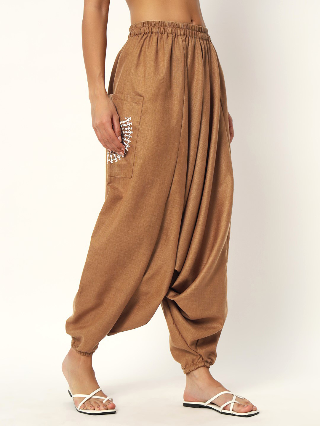 9rasa Women Block Printed Harem Pants