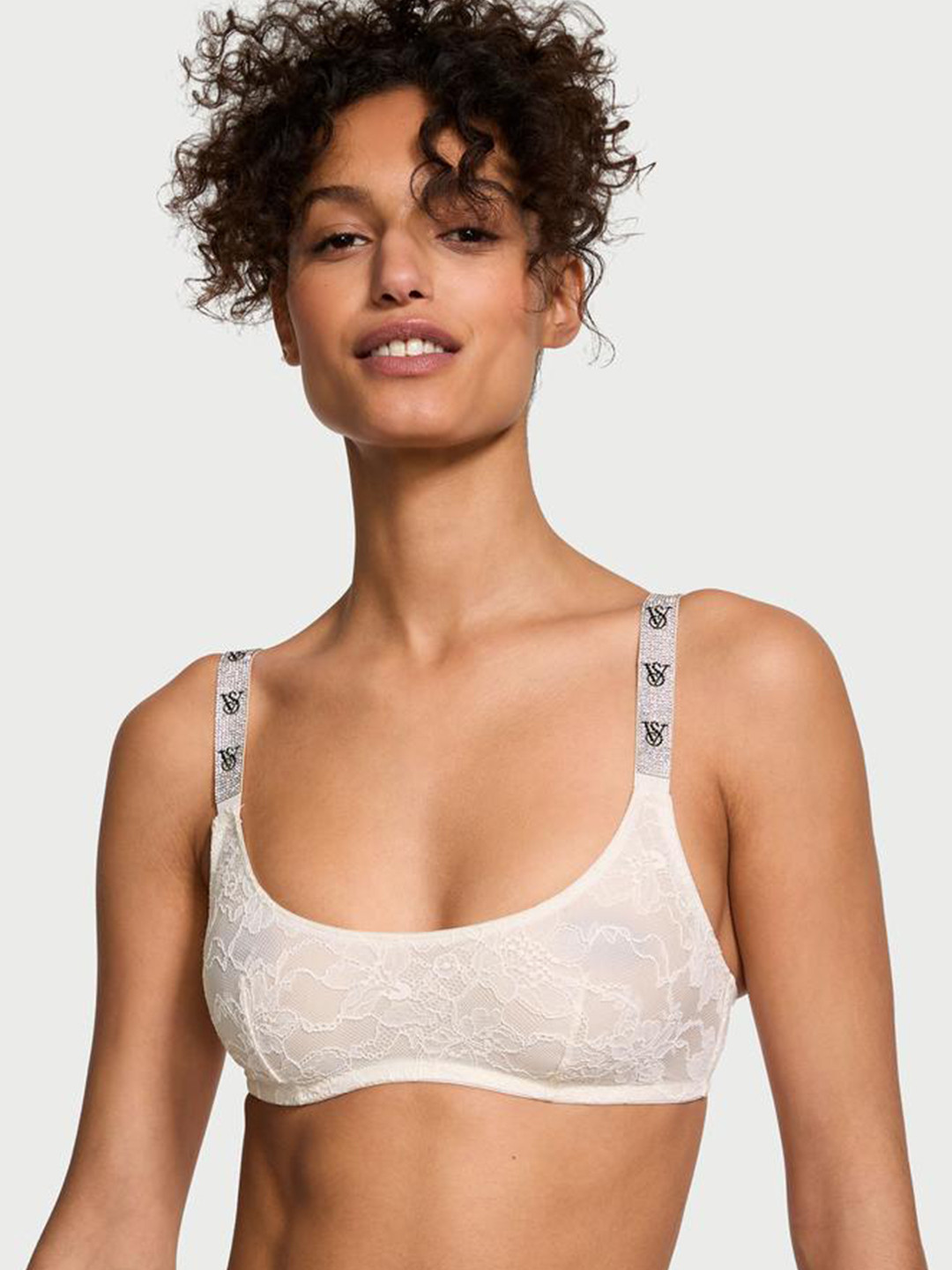 Victoria's Secret Victoria's Secret Shine Strap Lace Scoop Embellished Bralette