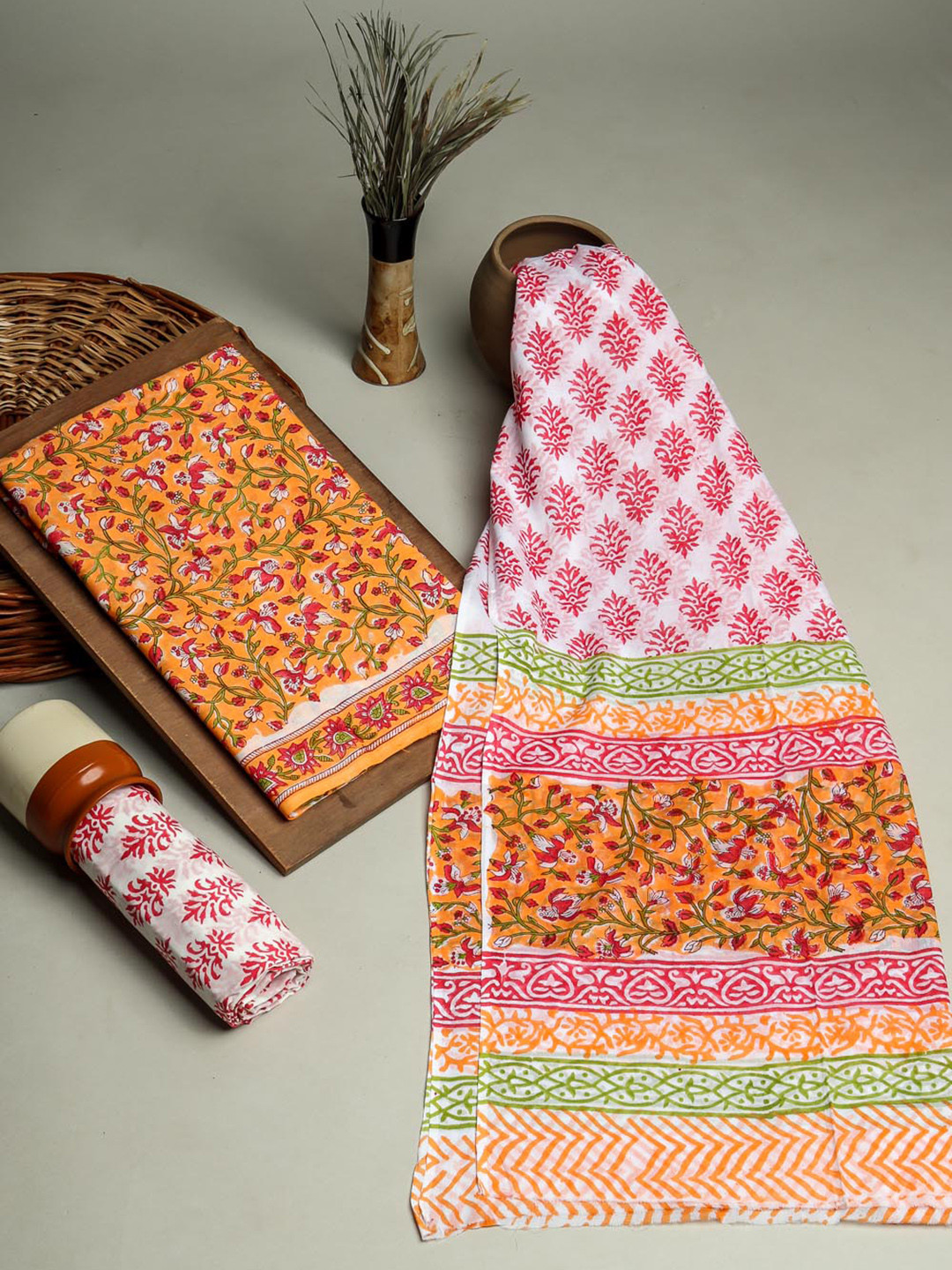 Kishori Sarees Printed Pure Cotton Unstitched Dress Material
