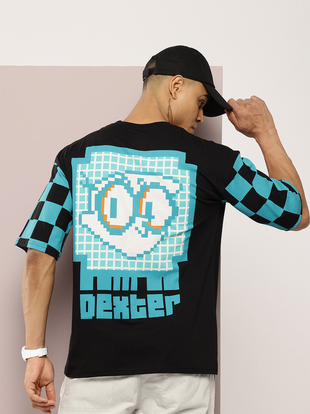 Dexter by Kook N Keech Printed Drop-Shoulder Sleeves Pure Cotton T-shirt