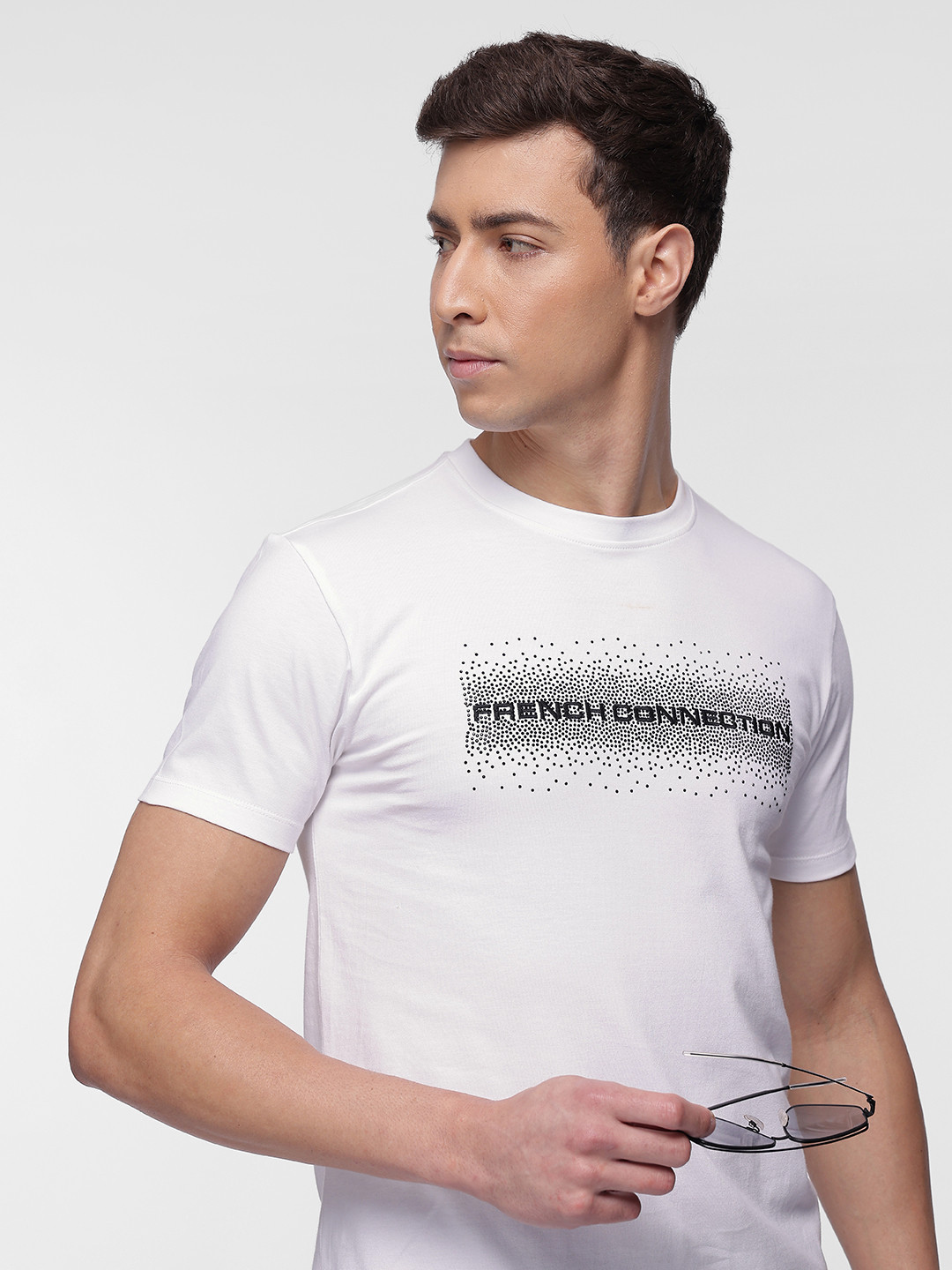 French Connection Embellished Pure Cotton T-shirt