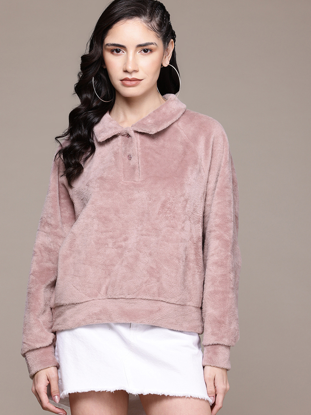 The Roadster Lifestyle Co. Fuzzy Polo Sweatshirt