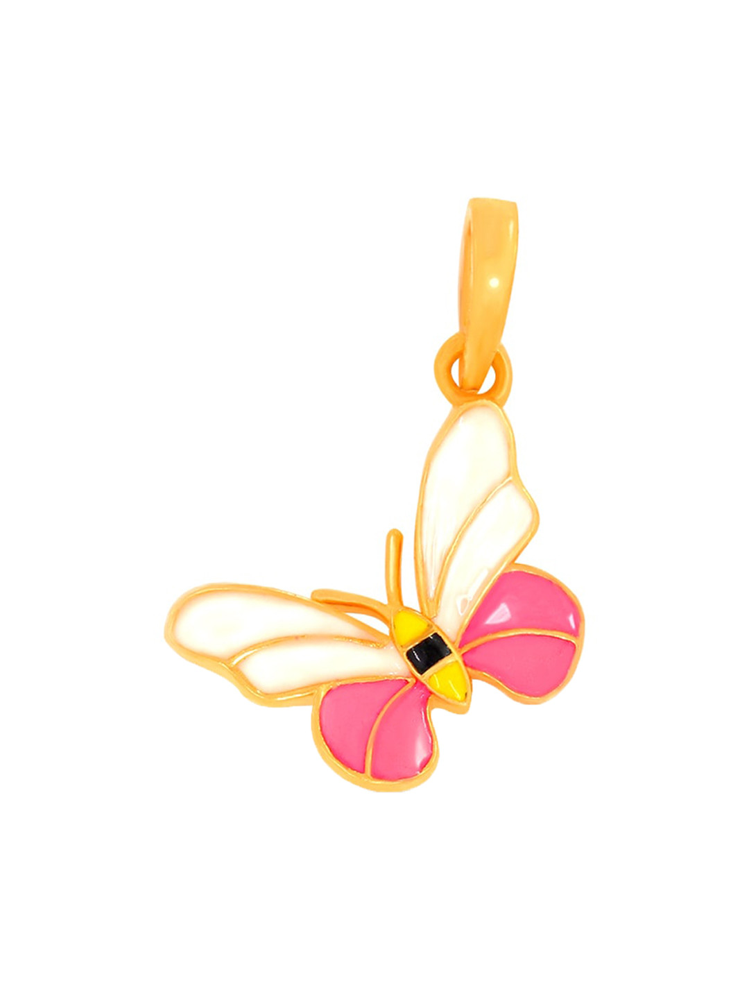 BHIMA 22K BIS Hallmark (916) Yellow Gold Butterfly Casual Pendant For Kids