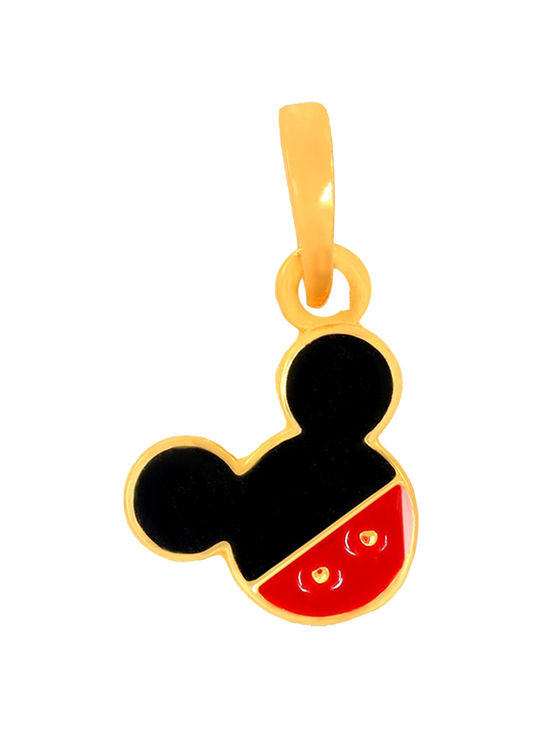 BHIMA 22K BIS Hallmark (916) Yellow Gold Mickey Mouse Casual Pendant For Kids