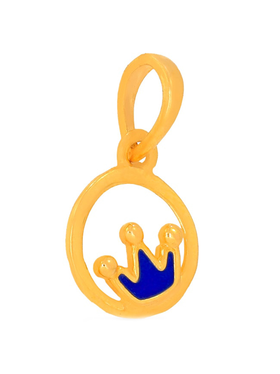 BHIMA 22K BIS Hallmark (916) Yellow Gold Crown Casual Pendant For Kids