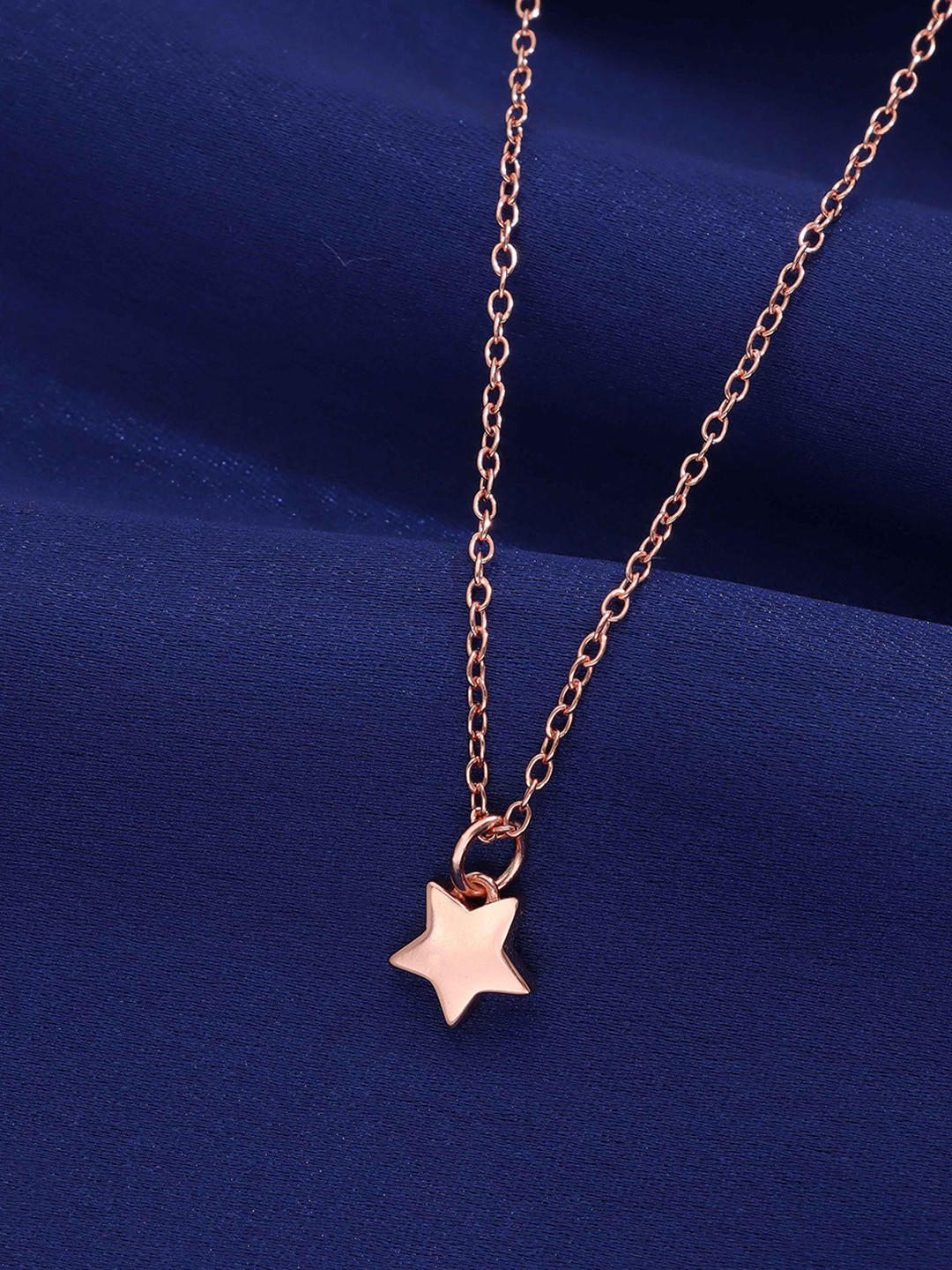 KAI JEWEL 92.5 Sterling Silver Rose Gold-Plated Necklace With Pendant
