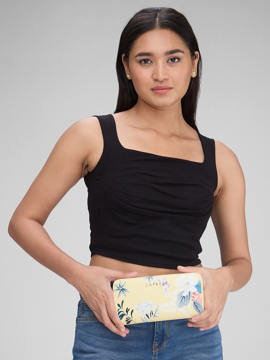 Caprese Women Embroidered Zip Around Wallet