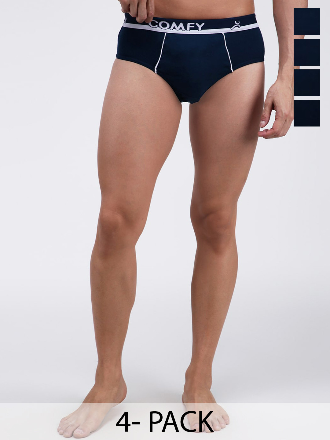 AMUL COMFY Pack Of 4 Pure Cotton Basic Briefs AC-CBRIOE-AF-S-4PC