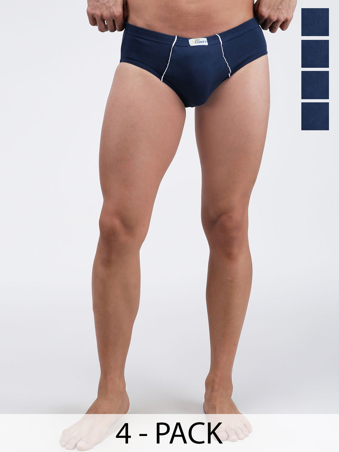 AMUL COMFY Pack Of 4 Pure Cotton Basic Briefs AC-CBRIIE-AF-S-4PC