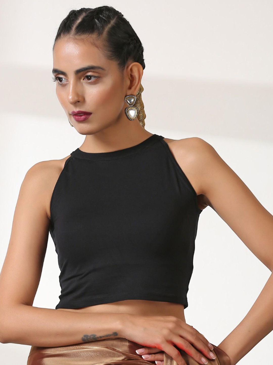 Swtantra Stretchable Knitted Saree Blouse
