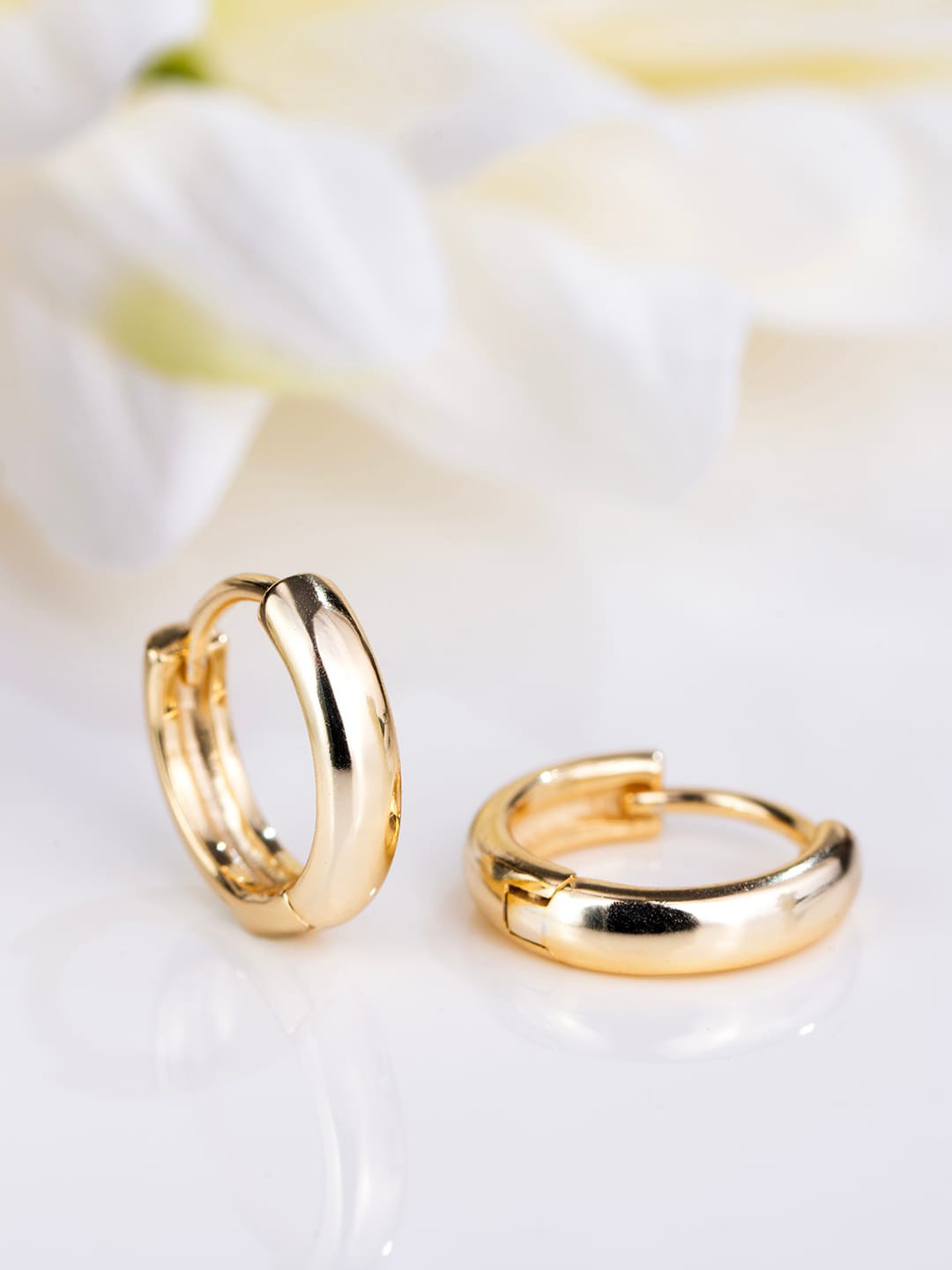 Zavya 925 Sterling Silver Gold-Plated Hoop Earrings