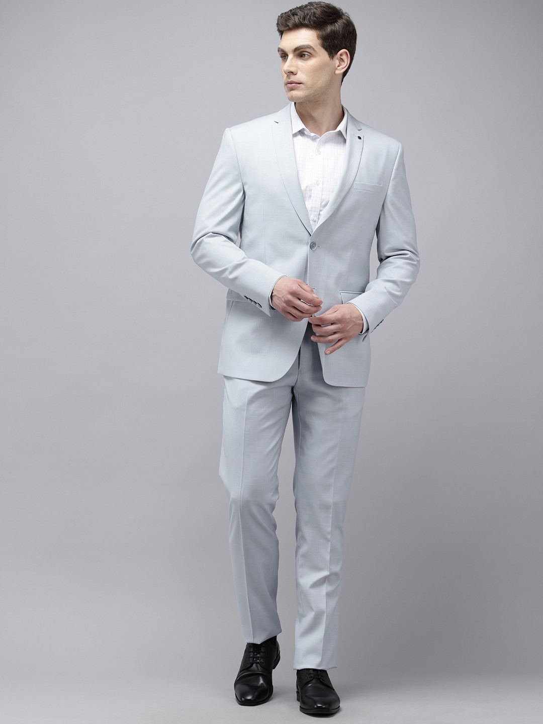 Van Heusen Slim Fit Single-Breasted Two-Piece Formal Blazer and Trousers