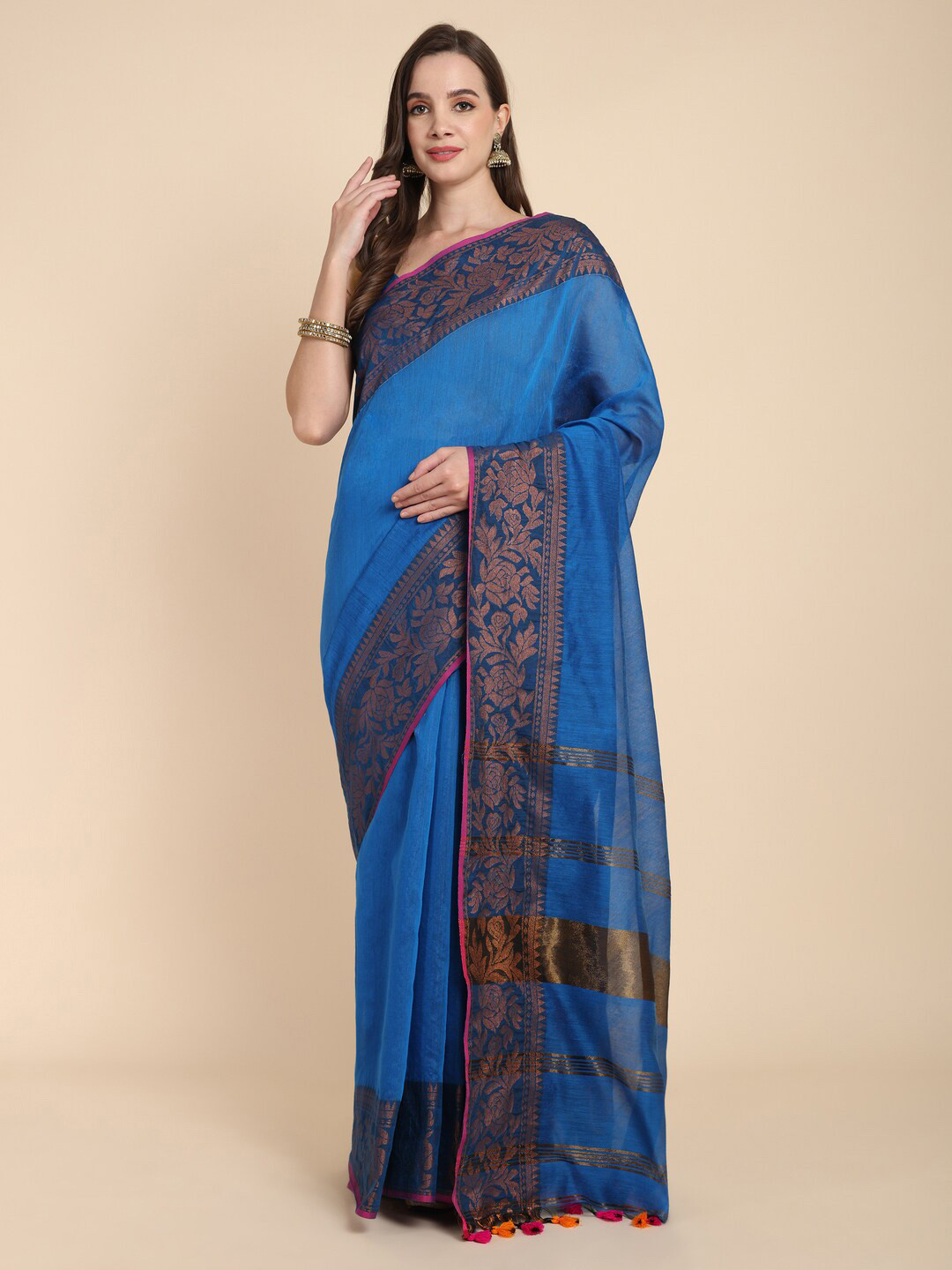 SLAGHA Zari  Cotton Saree
