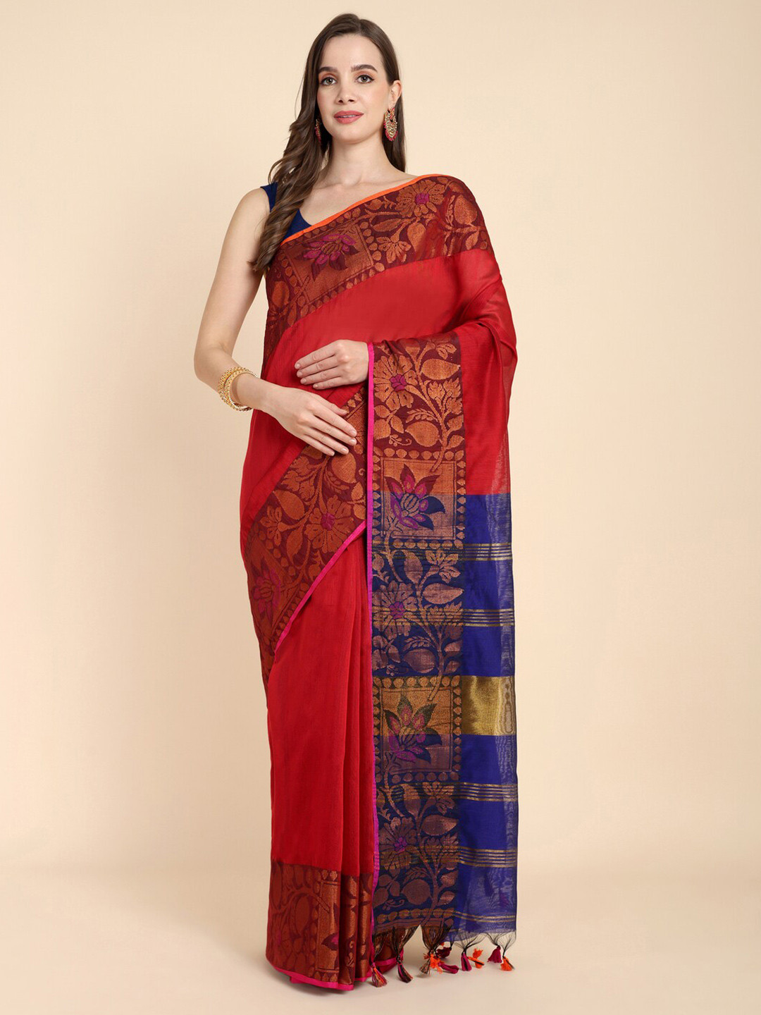 SLAGHA Zari  Cotton Saree