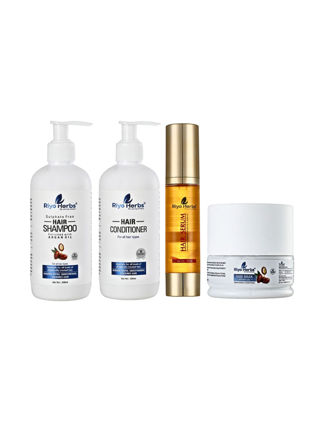 Riyo Herbs Set Of 4 Hair Repair Combo  300 ml-300ml-50 ml-200 ml