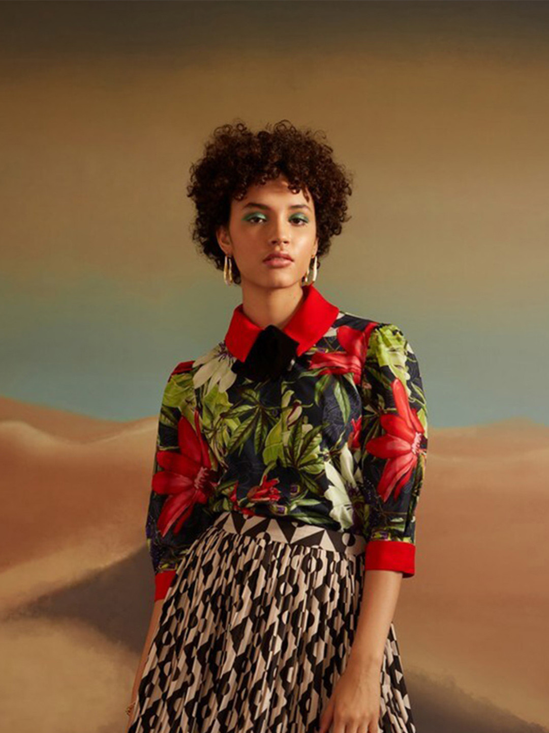 VERB BY PALLAVI SINGHEE Abstract Printed Casual Shirt