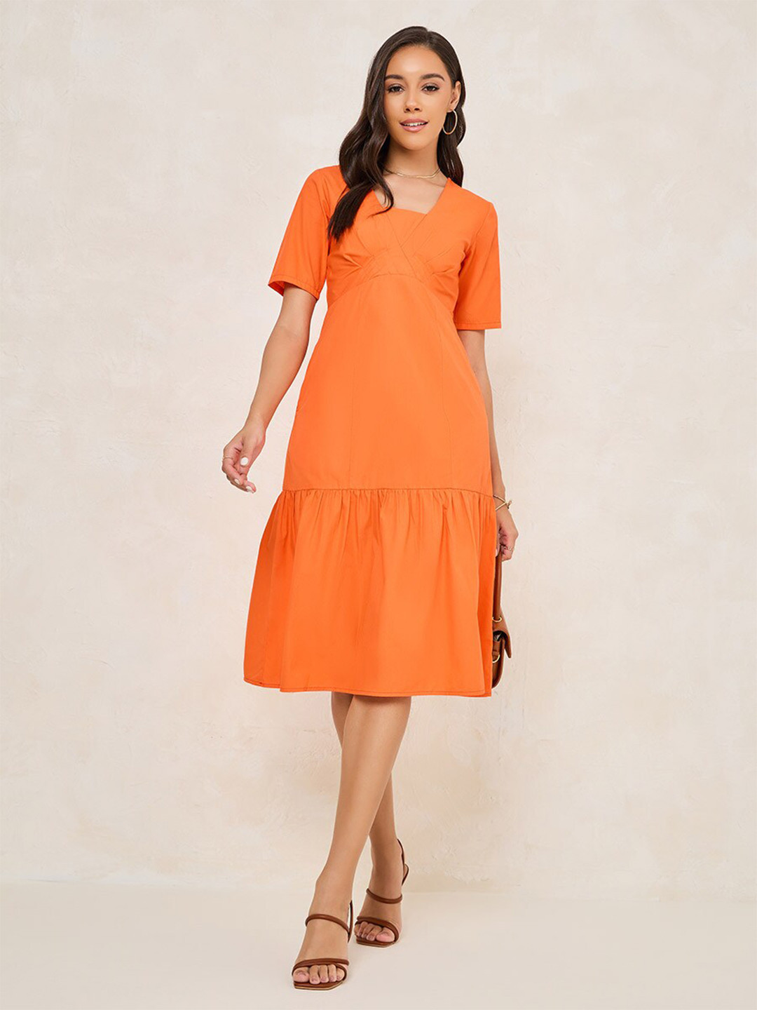 Styli Women Cotton Poplin Midi Dress