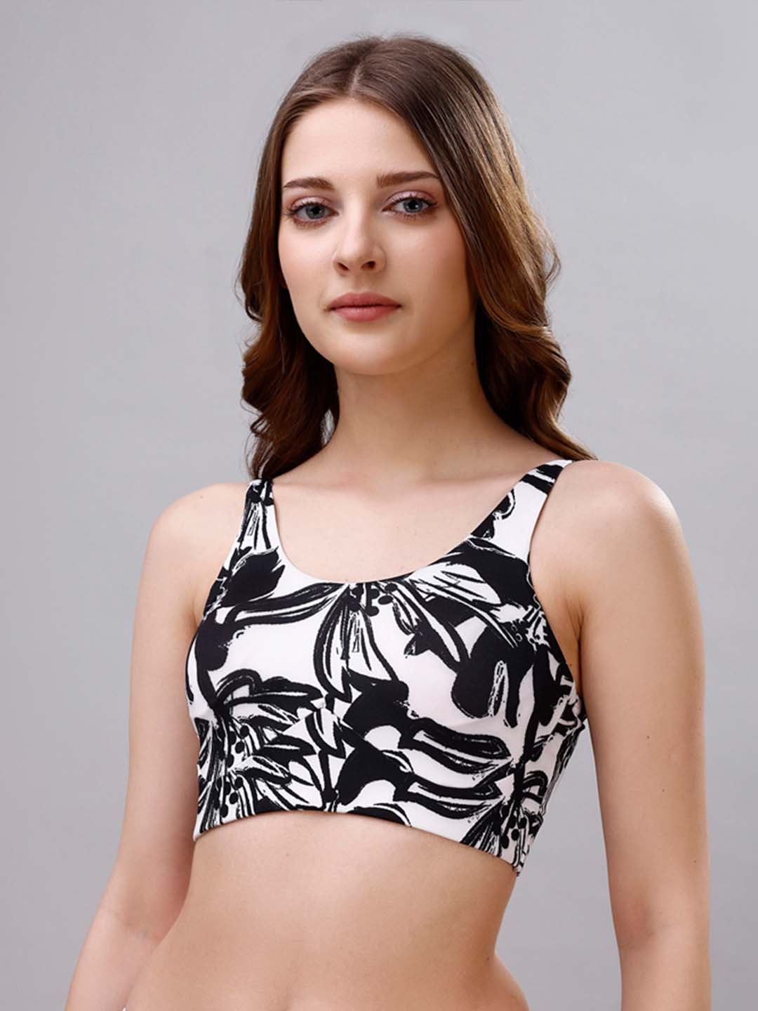 Soie Abstract Full Coverage Removable Padding Beginners Bra With All Day Comfort