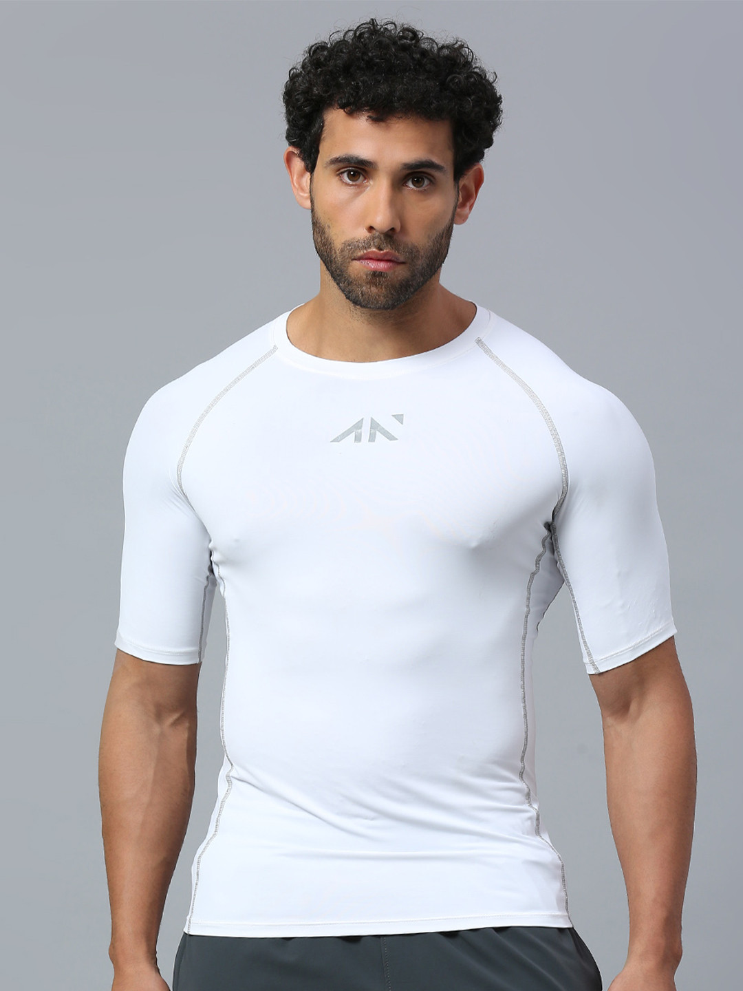 AESTHETIC NATION Round Neck Short Sleeves Dri-FIT Compression T-shirt