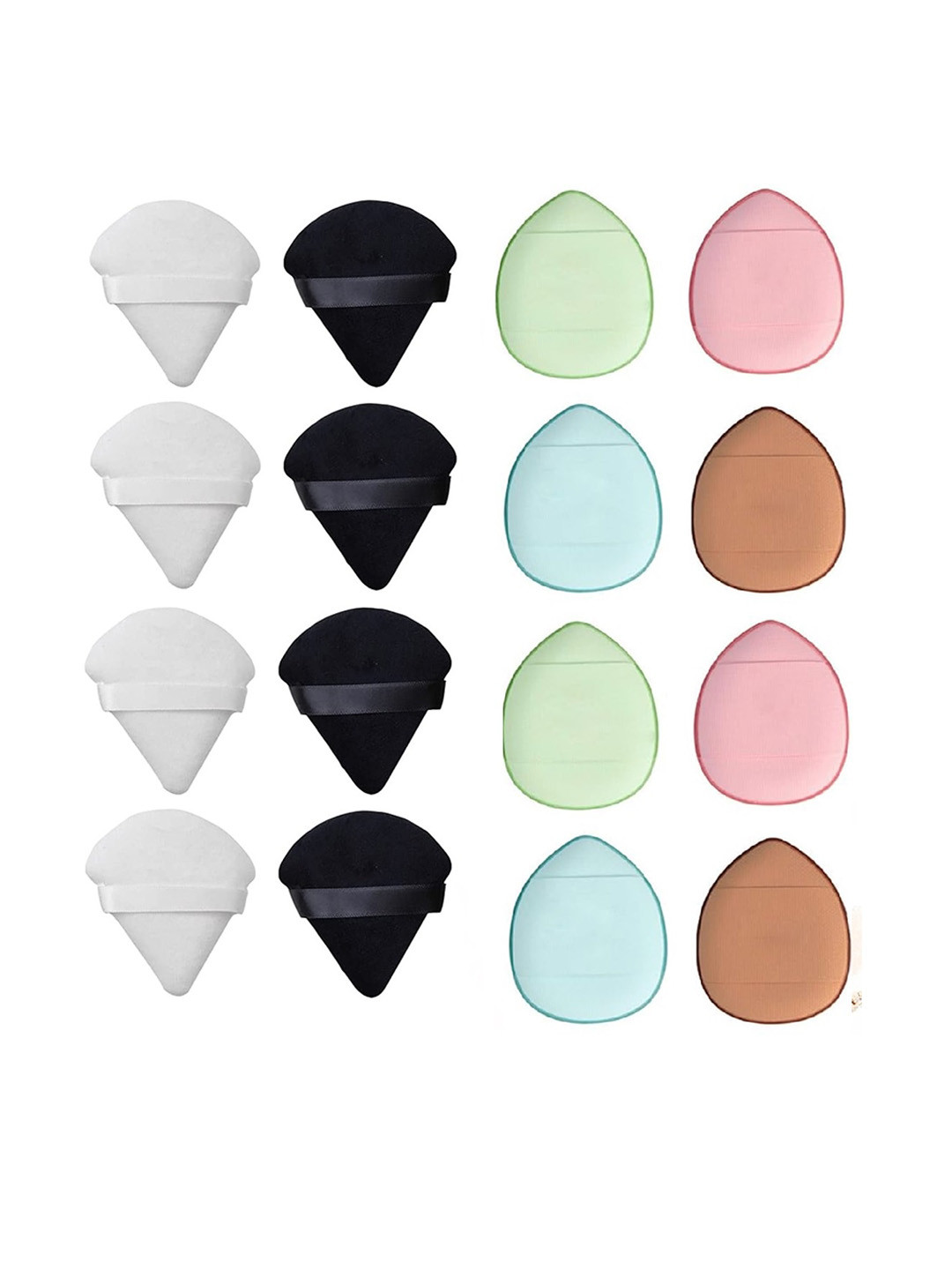 Facejewel Set Of 16 Finger Sponge & Pizza Sponge