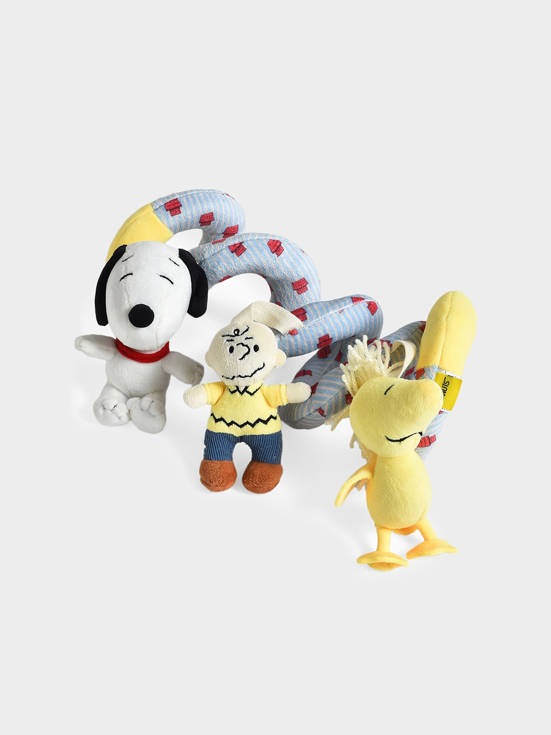 MiArcus Peanuts Snoopy, Charlie & Wood Stock Spiral Toy to Wrap Around Baby Cot- 32 Cm