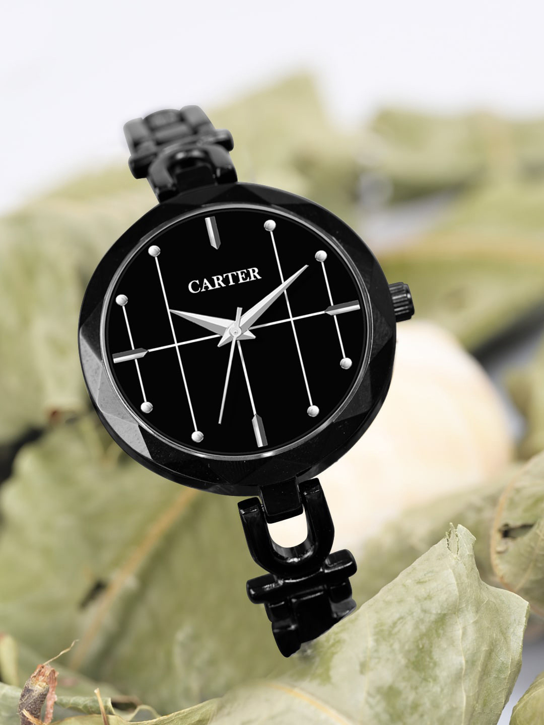 Sandy D Carter Women Bracelet Style Straps Analogue Watch SDC24-18-BK