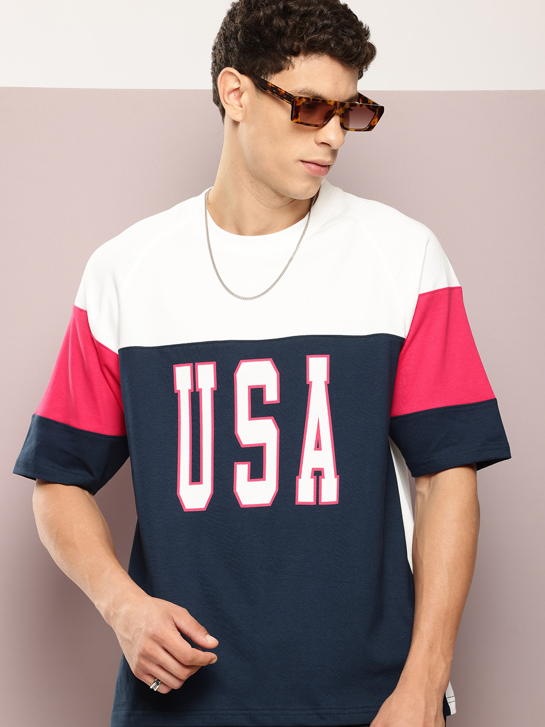 DILLINGER Men Varsity Printed Oversized T-shirt