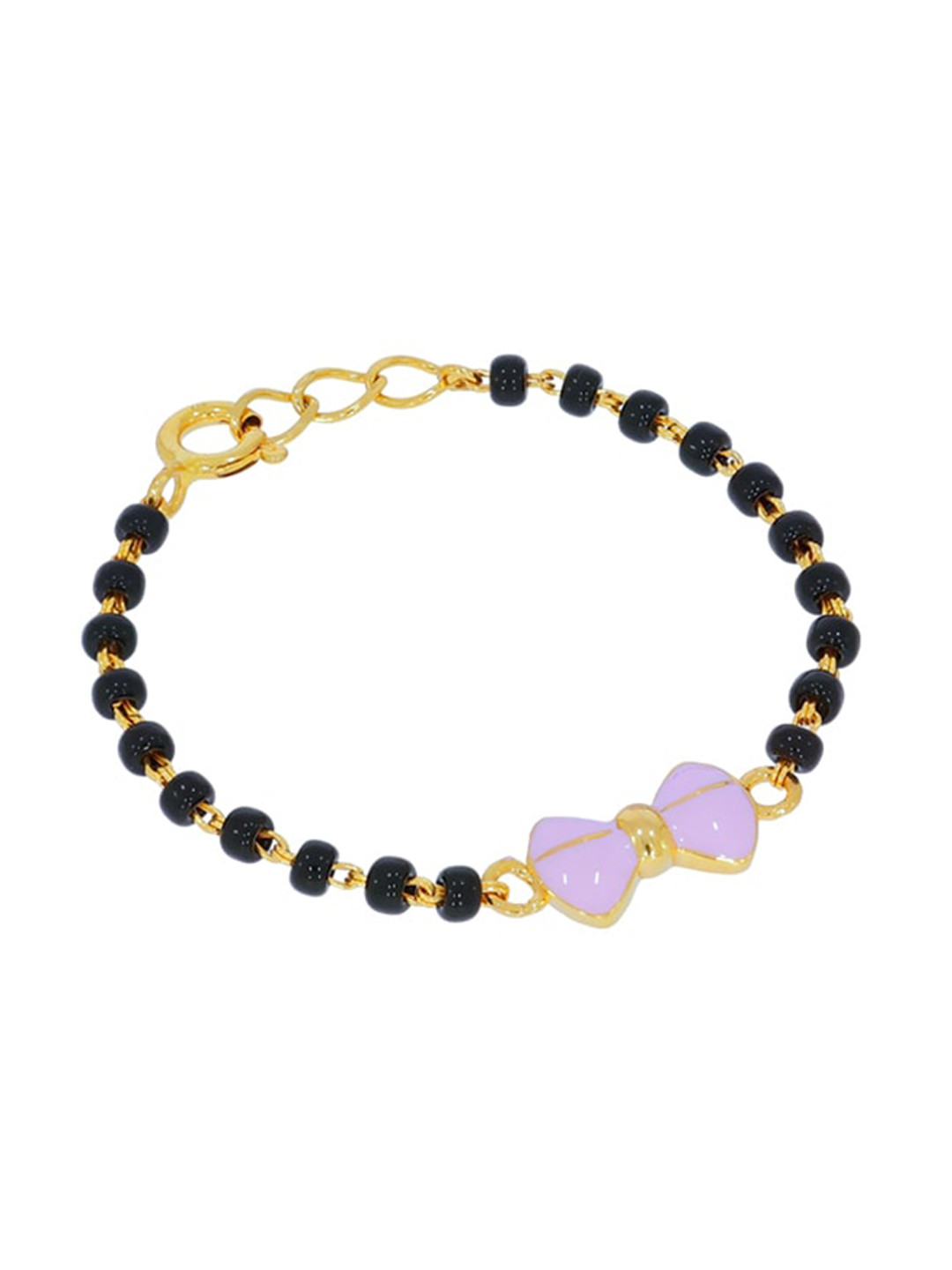 BHIMA Jewels 22K Hallmark 916 Purity Yellow Gold Kids Rhodium Fancy Bracelet