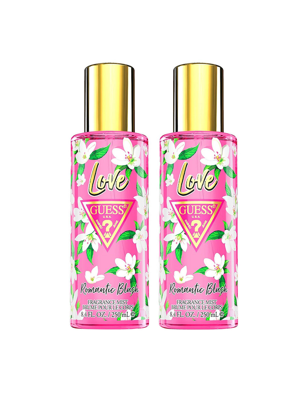 GUESS Women Love Set of 2 Romantic Blush Long Lasting Fragrance Mist - 250 ml Each