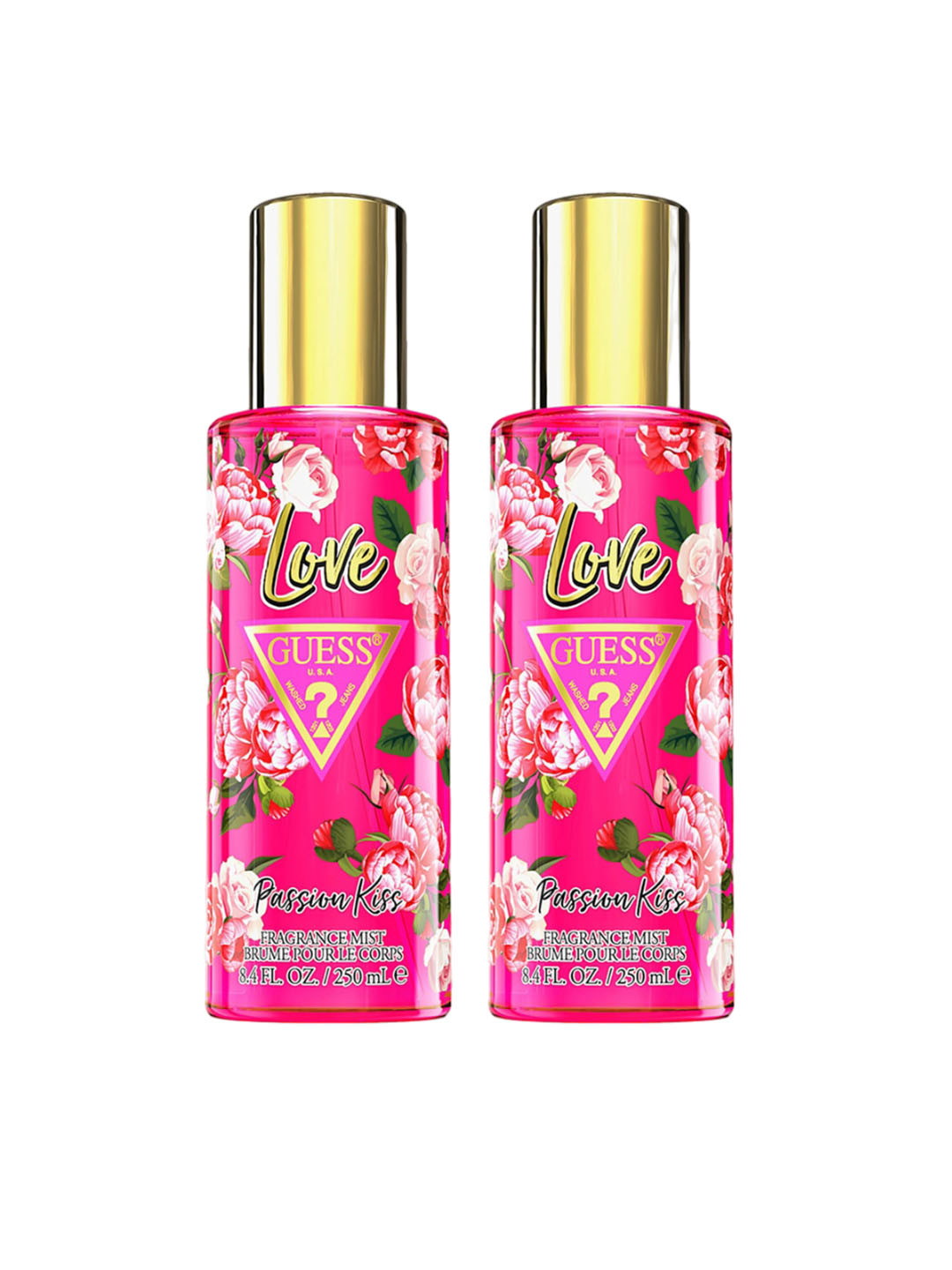 GUESS Women Love Set of 2 Passion Kiss Long Lasting Fragrance Mist - 250 ml Each
