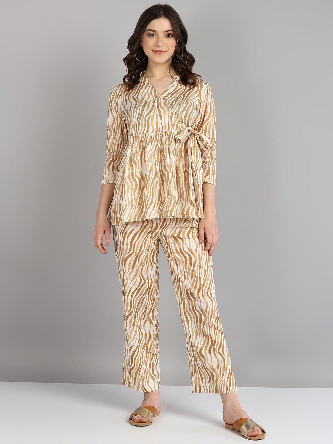 Shiv ali apparels Abstract Printed Tunic & Trouser Co-Ords