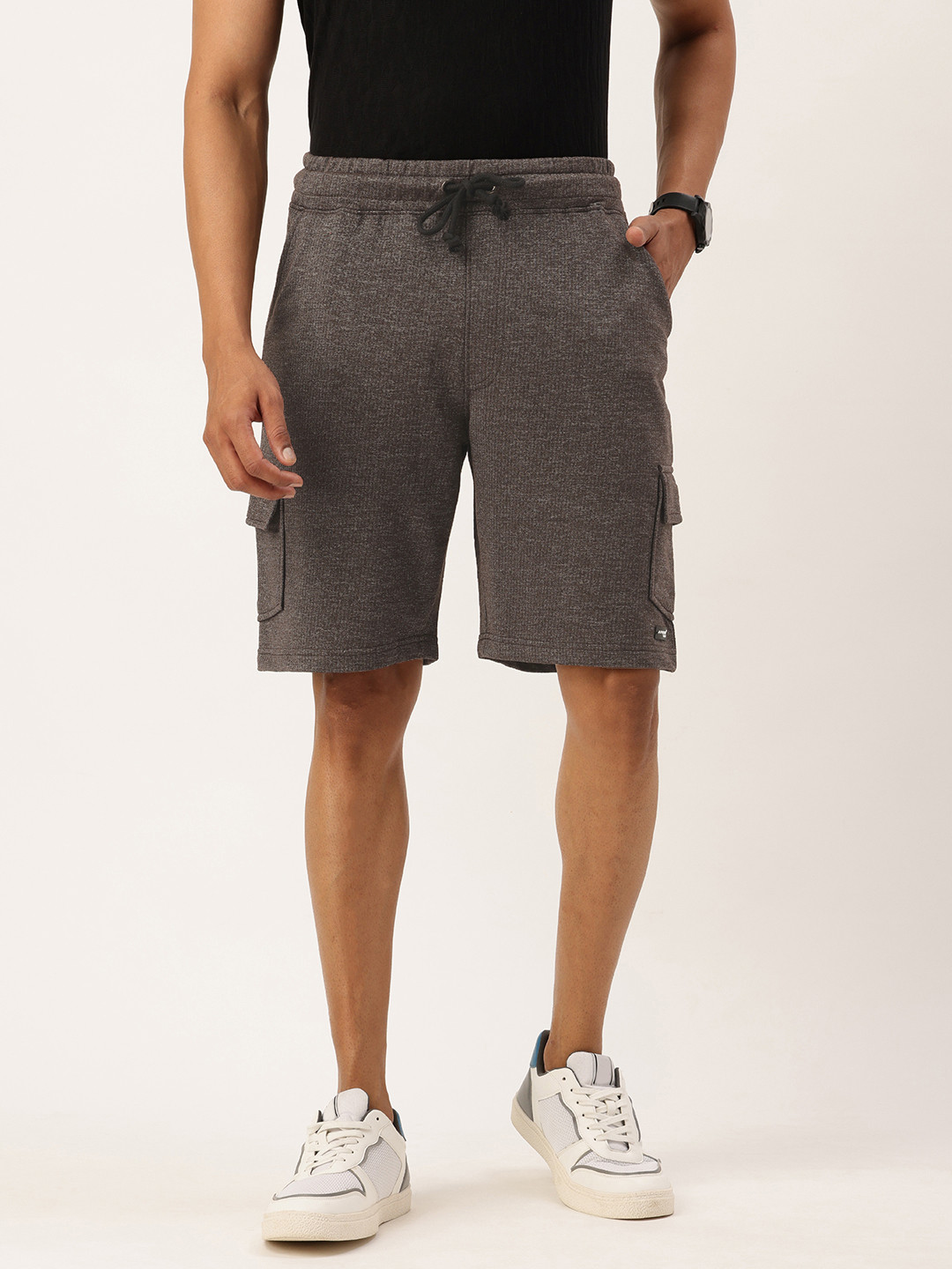 ARISE Men Self Design Cargo Shorts
