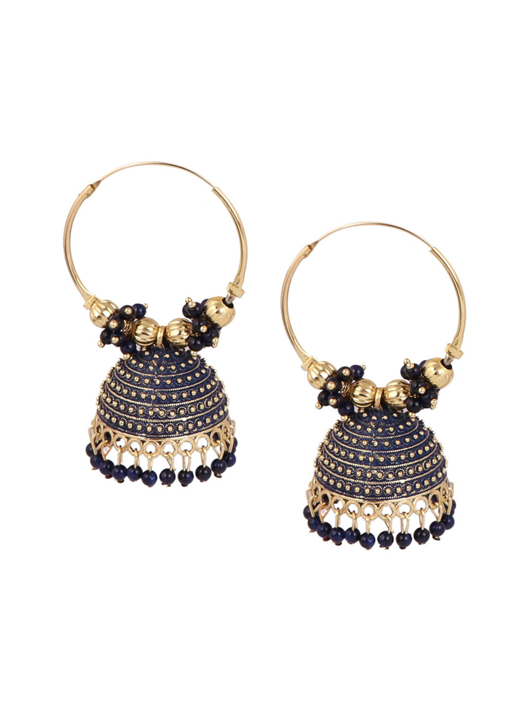 Keviv Gold-Plated Kundan Classic Jhumkas