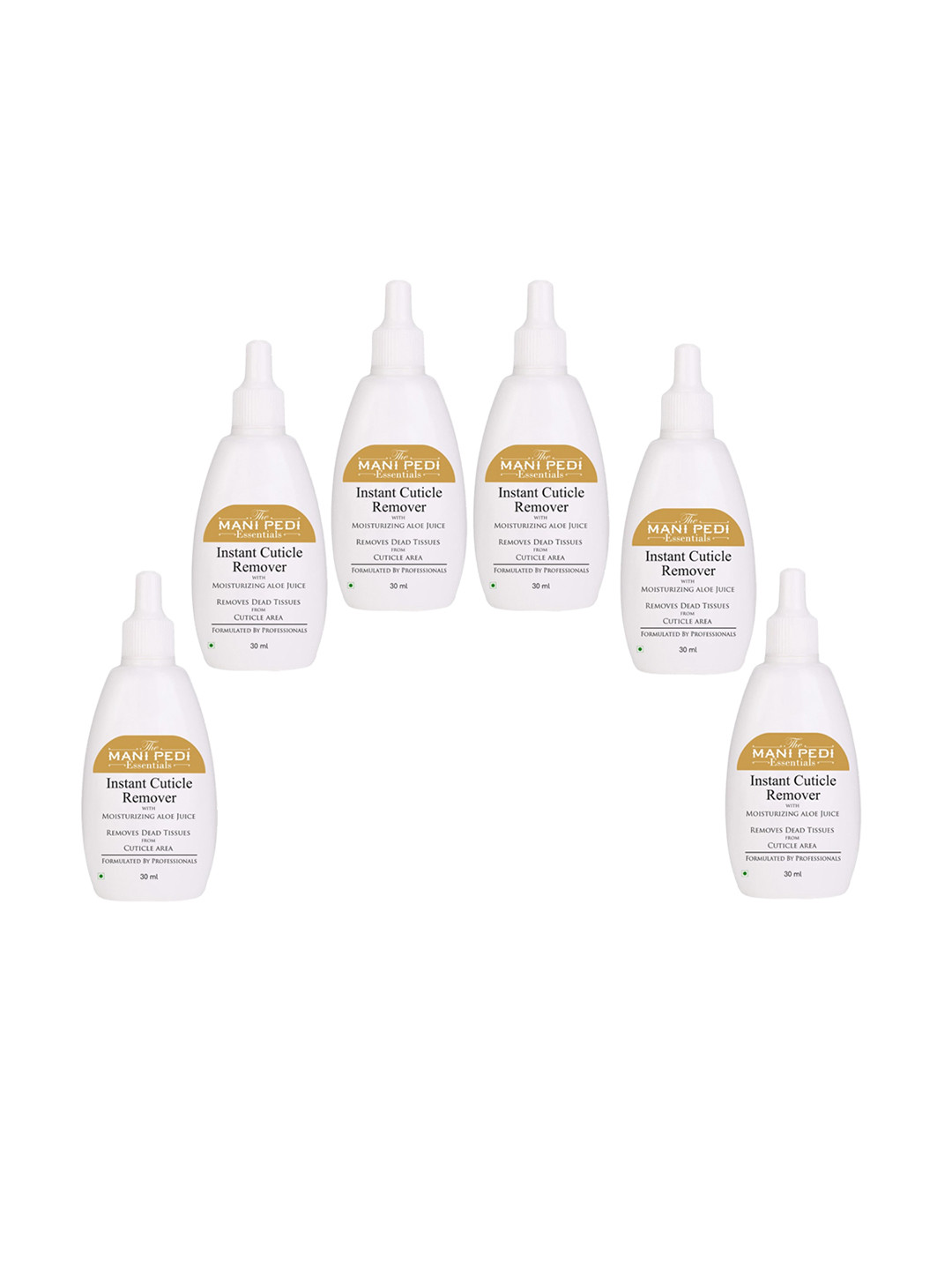 The Mani Pedi Essentials Set of 6 Instant Cuticle Remover Gel with Aloevera - 30 ml each