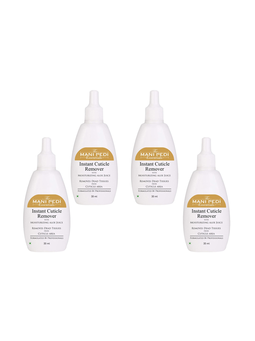 The Mani Pedi Essentials Set of 4 Instant Cuticle Remover Gel with Aloevera - 30 ml each