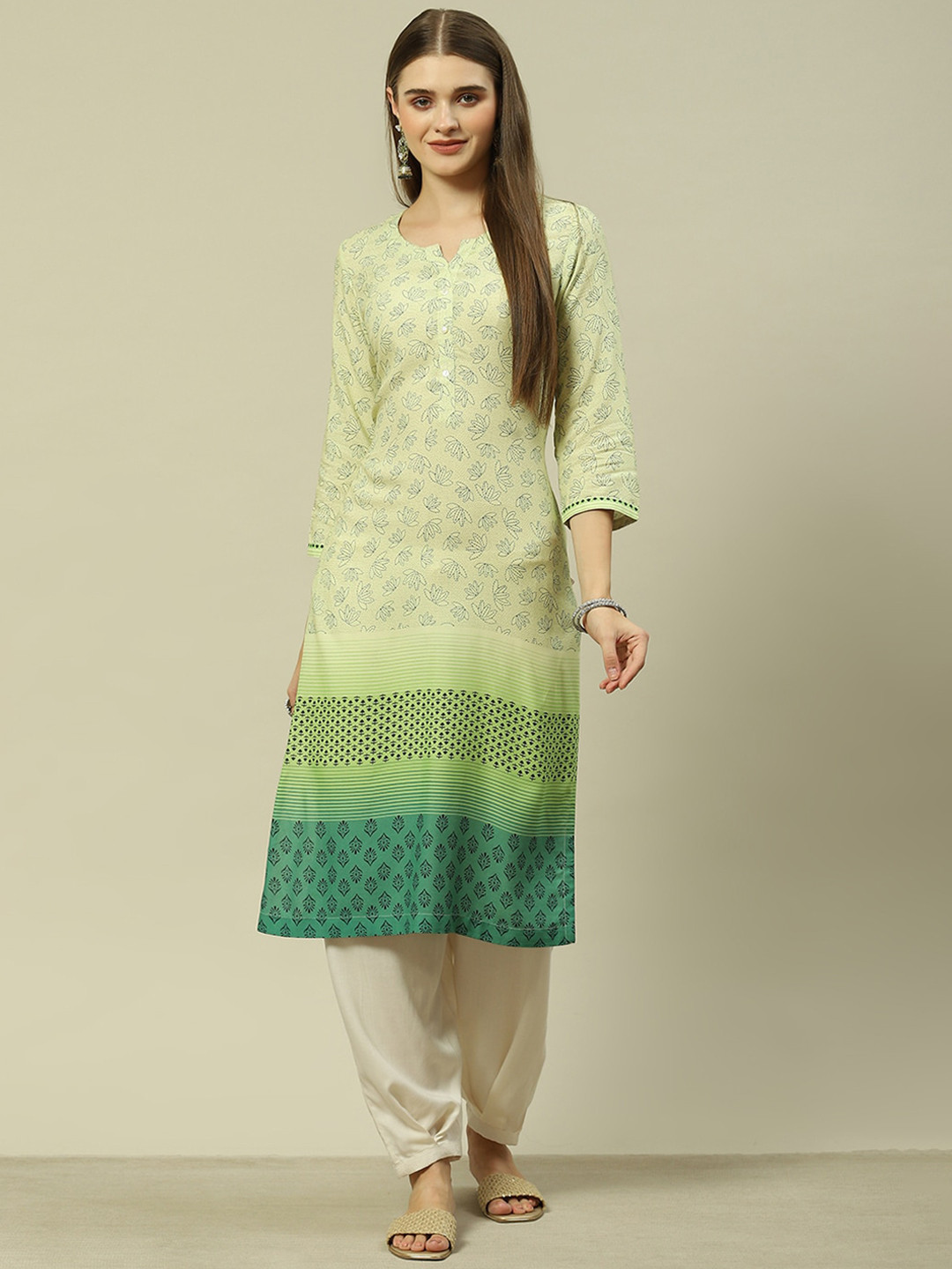 Rangriti Floral Printed Kurta