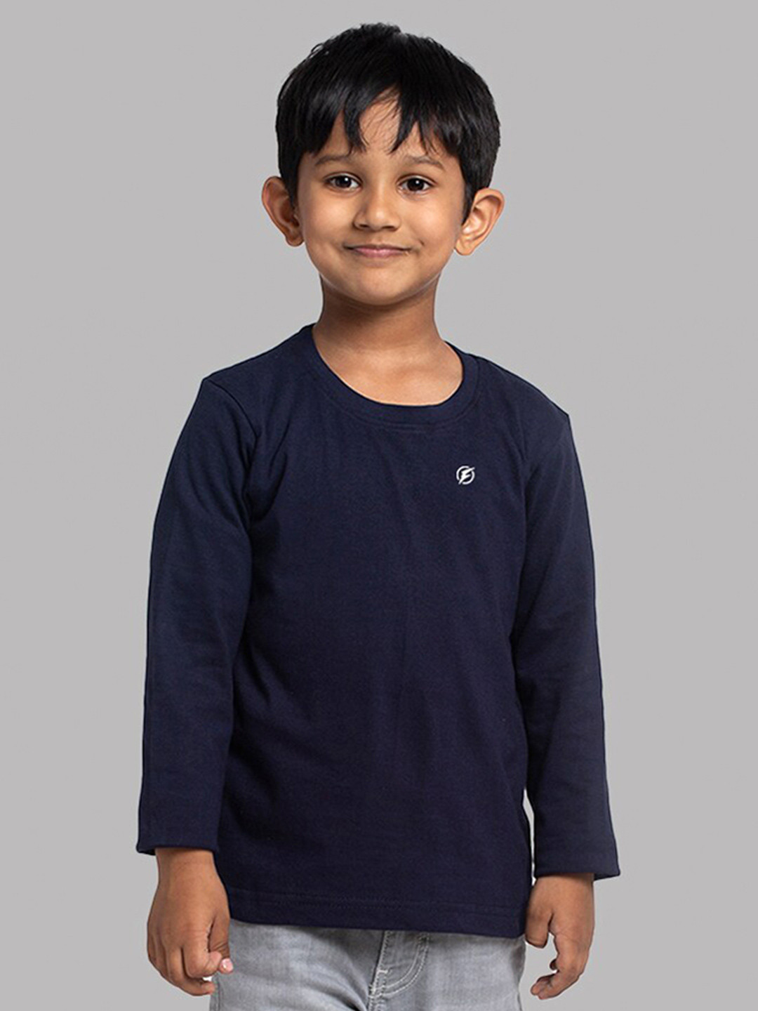 Friskers Boys Long Sleeves Round Neck Cotton T-shirt