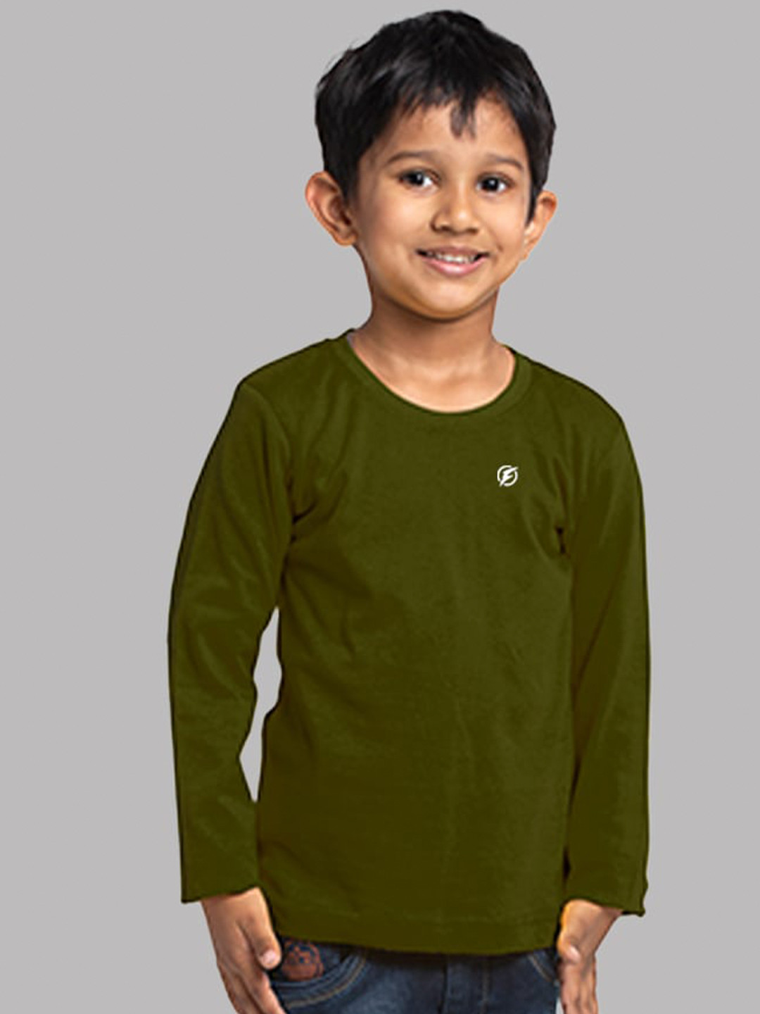 Friskers Boys Camouflage Long Sleeves Round Neck Cotton T-shirt