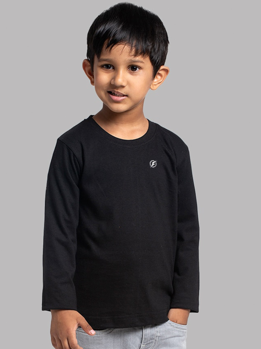 Friskers Boys Long Sleeves Round Neck Cotton T-shirt