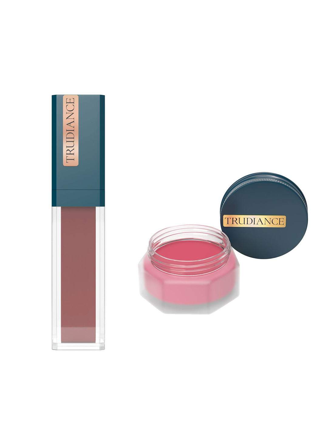 TRUDIANCE Tint Salve for Lips & Cheeks - Alpine Sunset & Matte Serum Lipstick - Day Lily