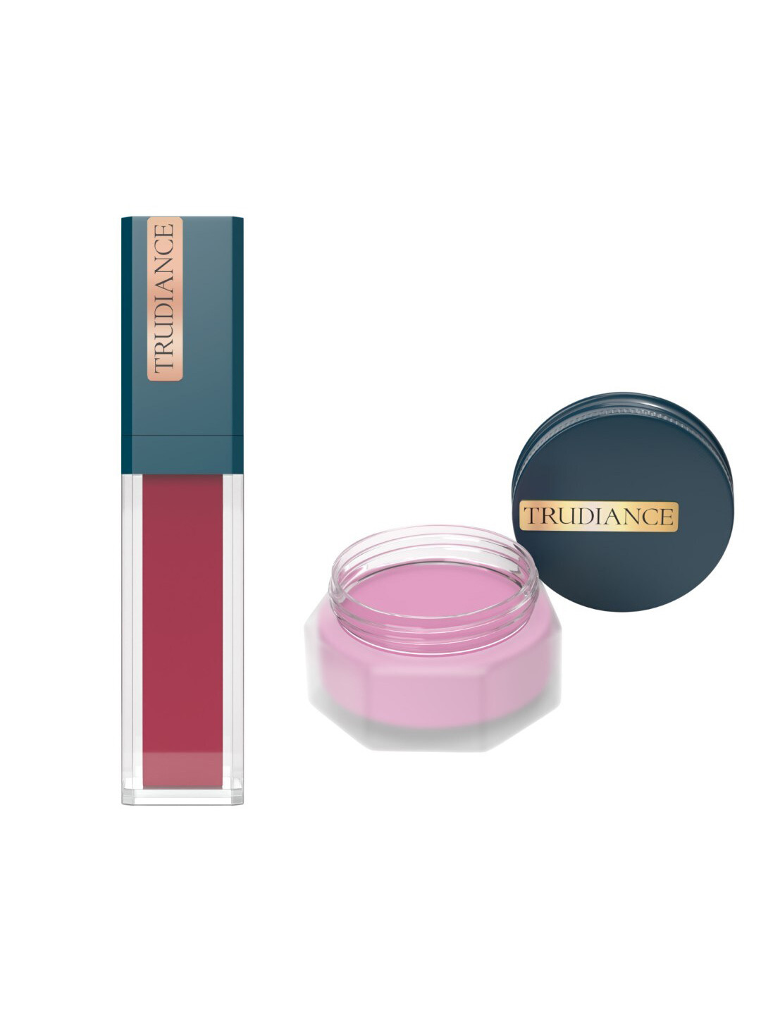 TRUDIANCE Tint Salve for Lips & Cheeks - Bougainvillea & Matte Serum Lipstick - Zinnia