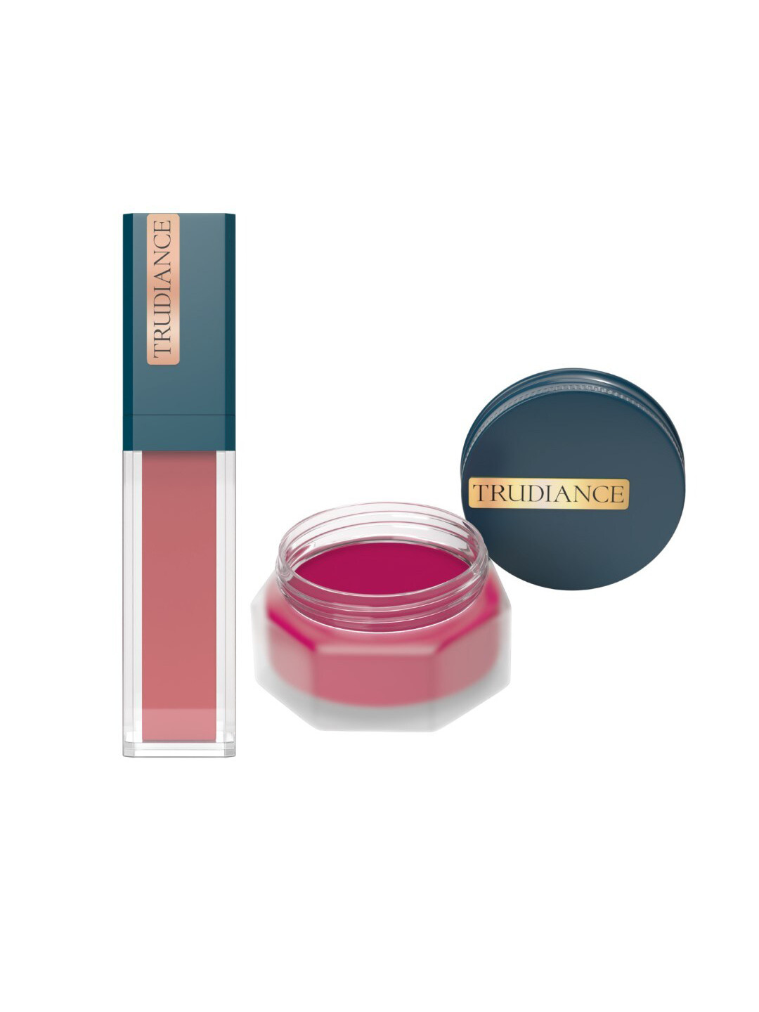 TRUDIANCE Tint Salve for Lips & Cheeks - Cranberry Crush & Matte Serum Lipstick - Apricola